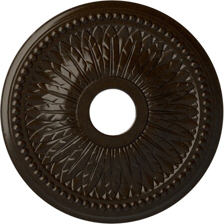 Ekena Millwork Bailey Ceiling Medallion (Fits Canopies up to 5 3/4"), 18"OD x 3 3/4"ID x 1 1/2"P, Bronze CM18BIBZS